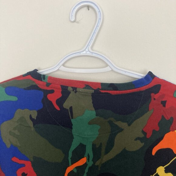 Polo Ralph Lauren Big Pony Camo AOP Shirt Size M Classic Fit Colorful - Picture 6 of 6